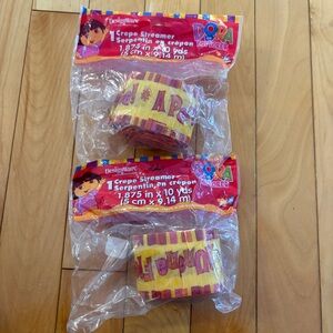 Vintage Dora The Explorer Birthday Streamers Party Supplies Y2K NEW